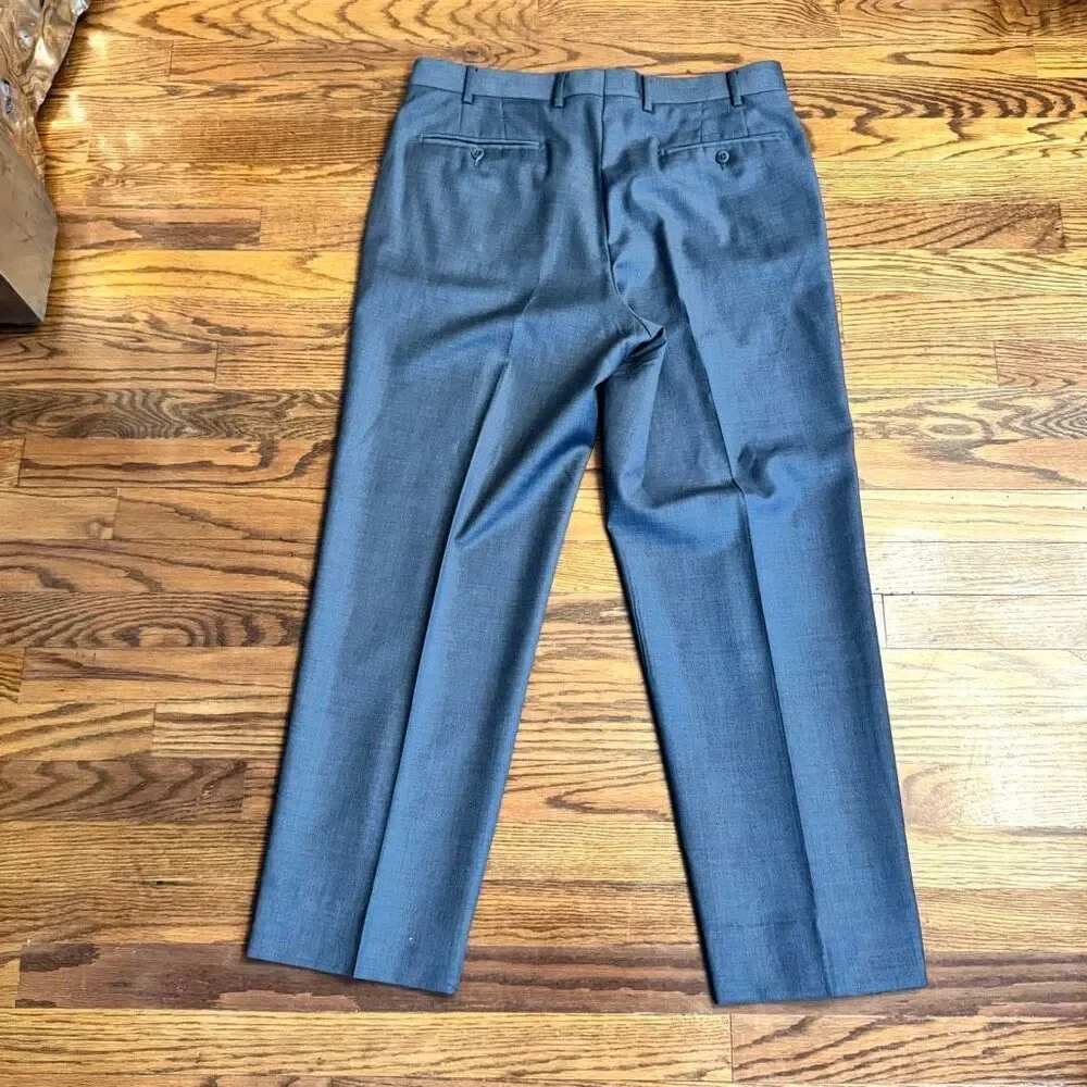 Zanella TODD Flat Front Dress Pants. Size 34. Gray.